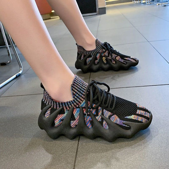 Damen Modische Sneaker mit innovativem Stretch-Obermaterial und rutschfester Sohle EB