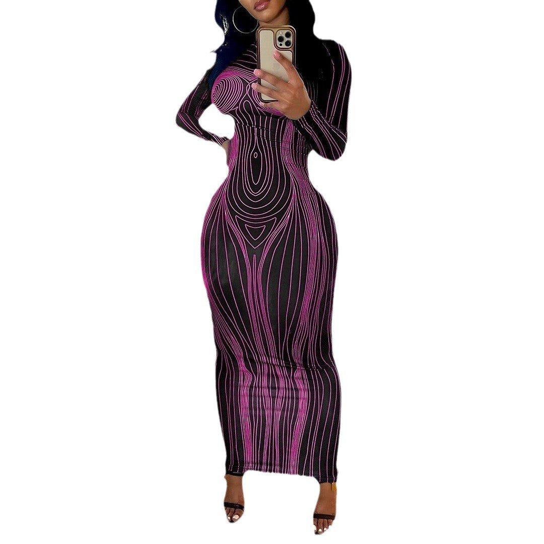 Damen Maxikleid mit strukturiertem Design EB