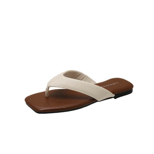Damen elegante Zehentrenner-Sandalen mit gepolstertem Fußbett EB