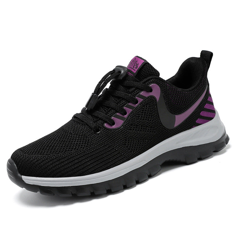Damen atmungsaktive Laufschuhe mit elastischem Schnellschnürsystem EB