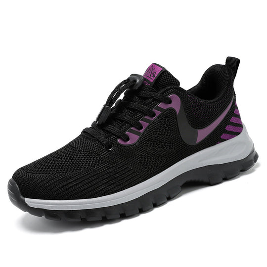 Damen atmungsaktive Laufschuhe mit elastischem Schnellschnürsystem EB