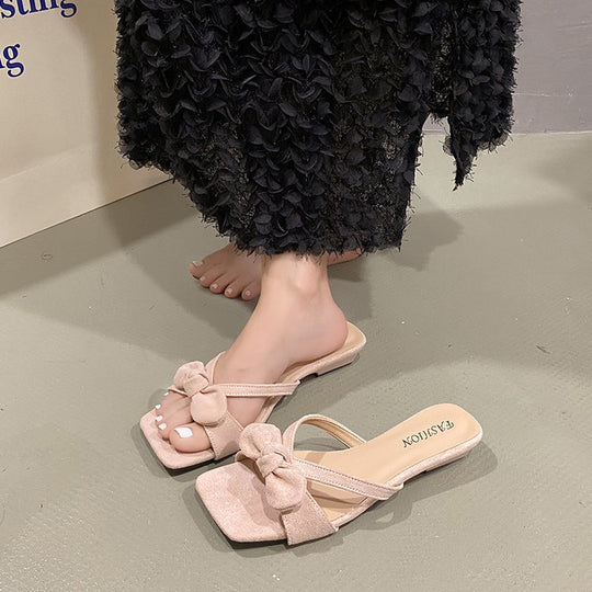 Damen elegante Mules mit modischem Schleifenakzent EB