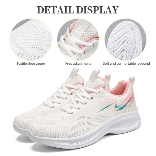 Damen Sportliche Laufschuhe mit atmungsaktivem Mesh-Obermaterial und dämpfender Sohle EB