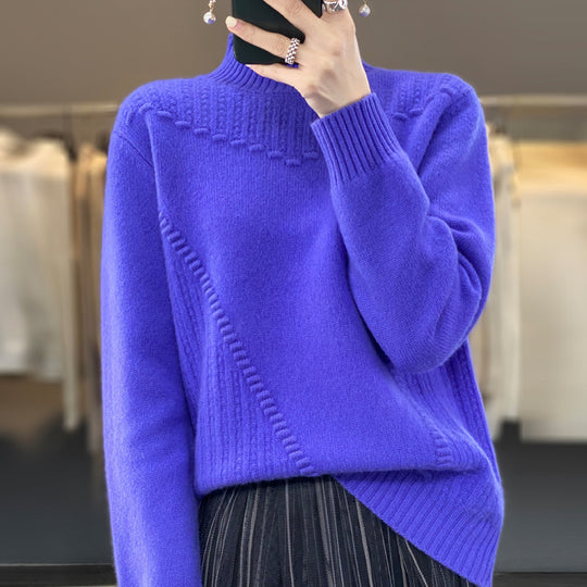 Damen Eleganter und bequemer Strickpullover mit einzigartigem Design EB