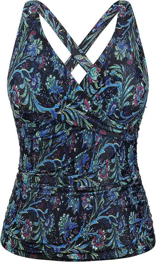 Damen Badeanzug mit Wickelschnitt und figurschmeichelndem Design EB