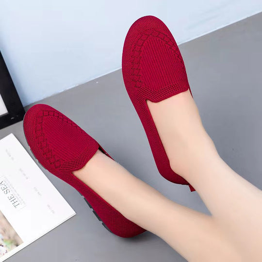 Damen bequeme Slip-On Slipper mit atmungsaktivem Obermaterial EB