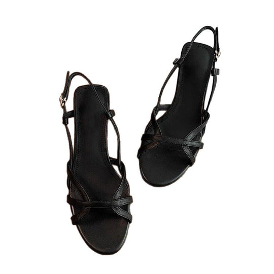 Damen elegante Sling-Pantoletten mit modischem Riemen und komfortabler Sohle EB