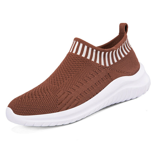 Damen Sportliche Slip-On Sneakers mit atmungsaktivem Strickoberteil EB 1774575816