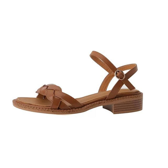 Damen Riemchen-Sandalen mit geflochtenem Design und komfortabler Sohle EB