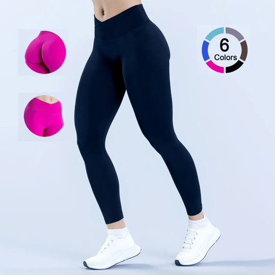 Damen High-Waist Sportleggings mit figurbetonter Passform und atmungsaktivem Material EB
