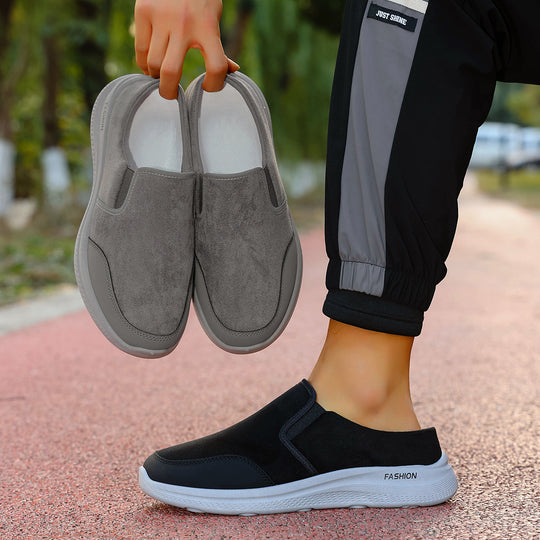 Damen Bequeme Freizeit-Slipper aus hochwertigem Velours EB