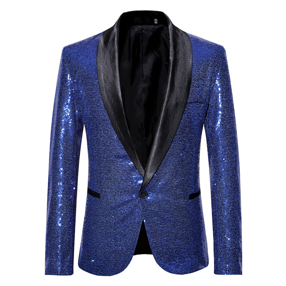Herren eleganter Pailletten Blazer im modernen Schnitt EB