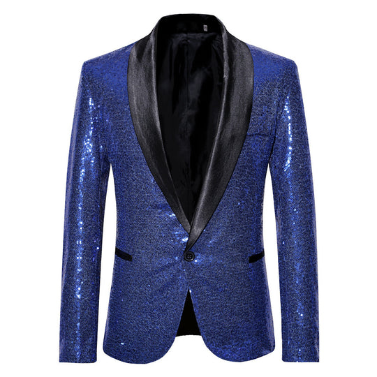 Herren eleganter Pailletten Blazer im modernen Schnitt EB