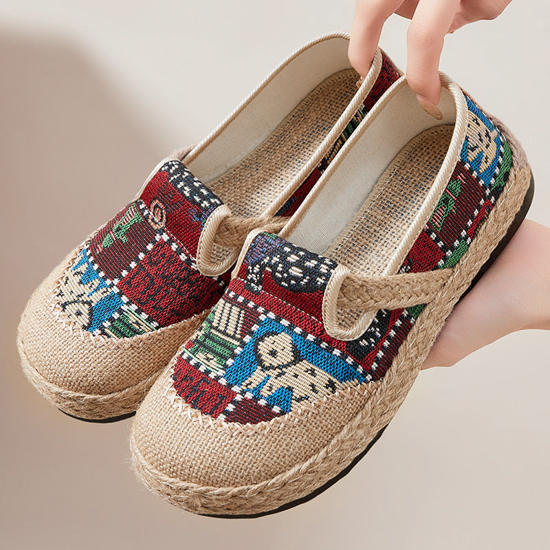 Damen Bequeme Textil-Slipper mit einzigartigem Design EB