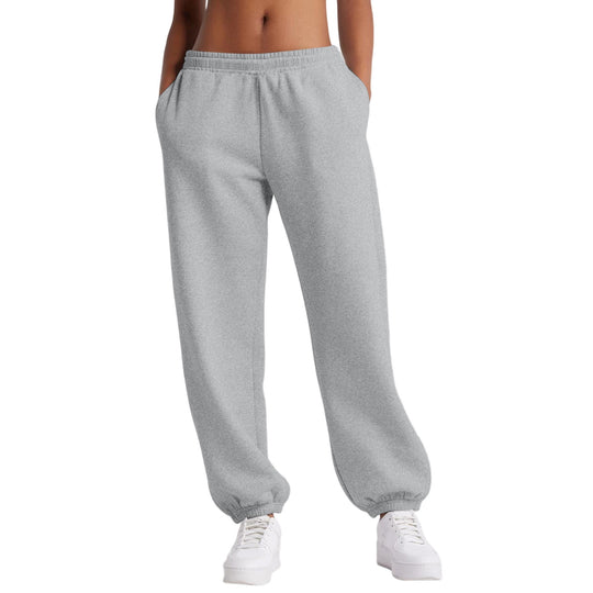 Damen nan schmale High‑Waist Sweat-Jogginghose mit hohem Komfortbund, verstellbarem Kordelzug und elastischen Knöchelbündchen EB