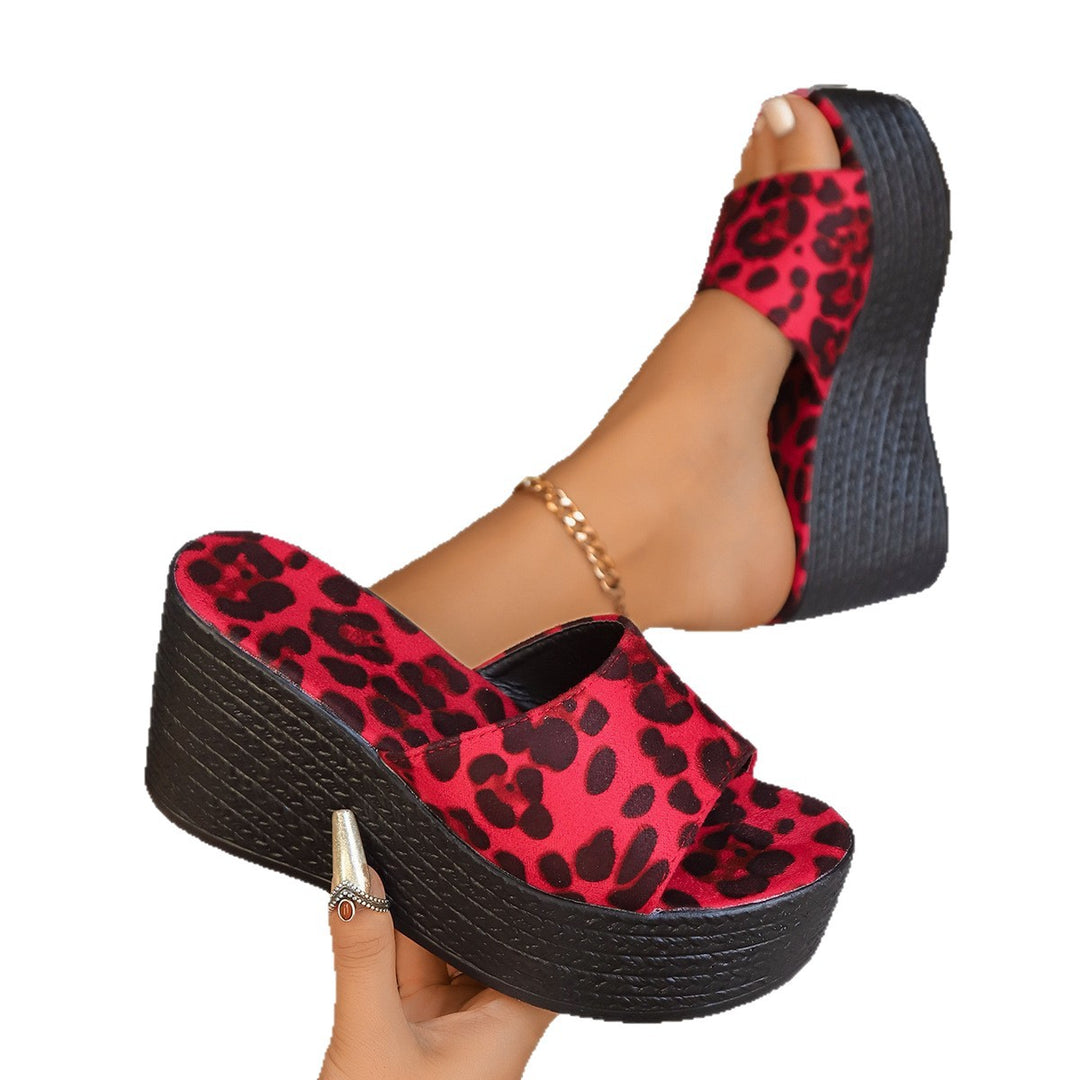 Damen Wedge-Pantoletten mit transparentem Riemen und rutschfester Sohle EB