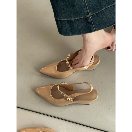 Damen Slingback-Pumps mit metallischen Akzenten EB
