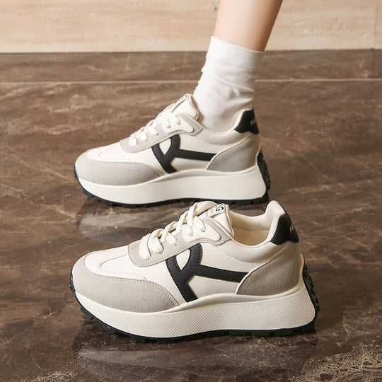 Damen sportliche Plateau-Sneaker mit stylischem Design und komfortabler Dämpfung EB