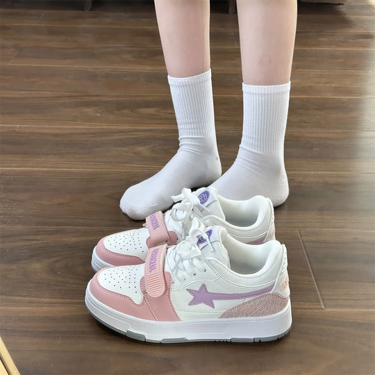 Damen Sneakers mit doppeltem Klettverschluss und atmungsaktiver Obermaterialstruktur EB