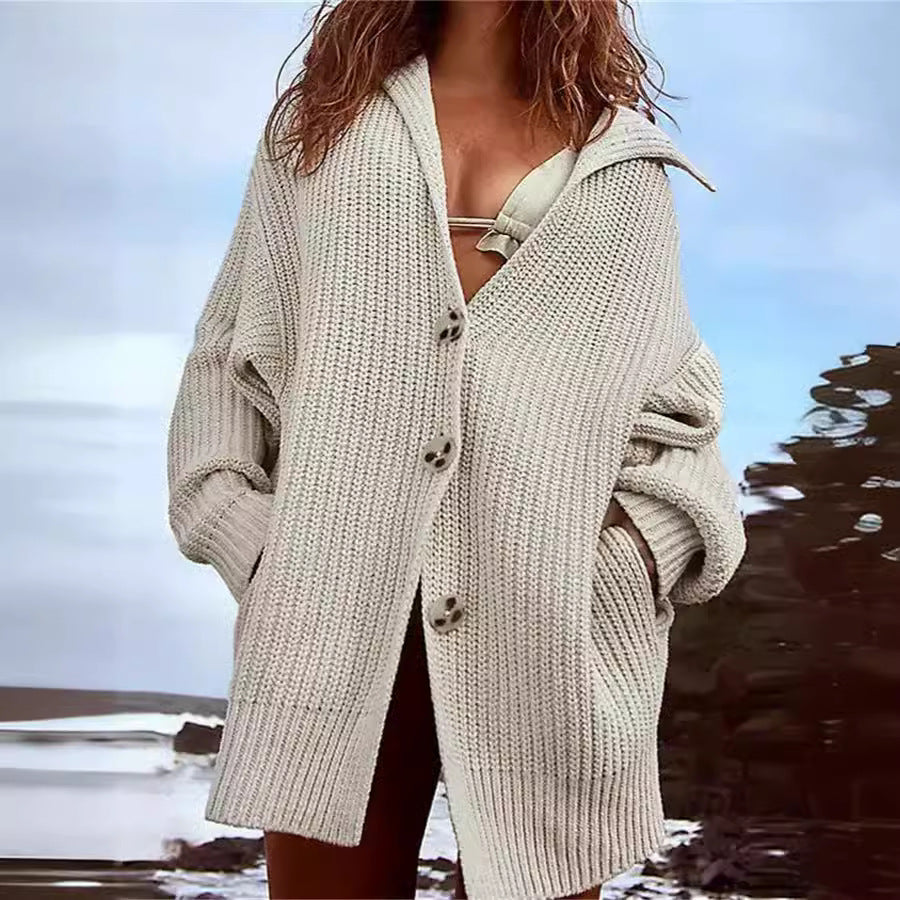 Damen Strickjacke mit eleganter Knopfakzentuierung und lässigem Schnitt EB