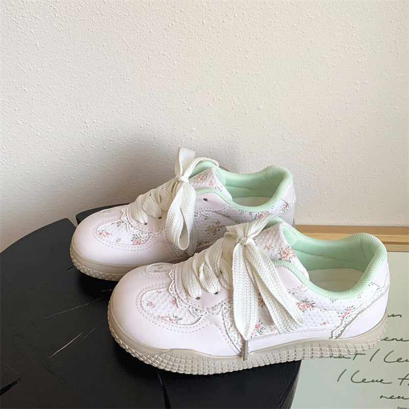 Damen modische Sneakers mit floralem Design und komfortablem Innenfutter EB