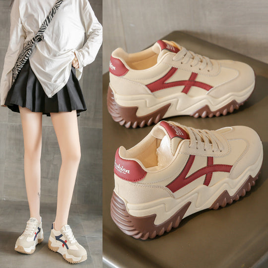 Damen sportliche Chunky Sneakers mit dämpfendem Sohlenprofil EB