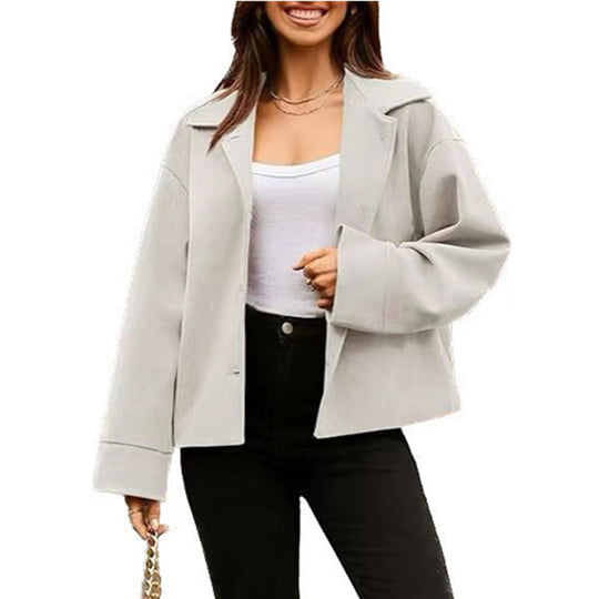 Damen Oversized Blazerjacke aus weichem Material EB