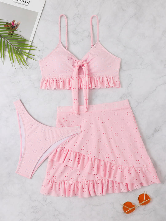 Damen Bikiniset mit Rüschendetails EB
