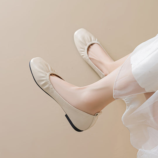 Damen Ballerinas mit dezentem Faltenwurf EB