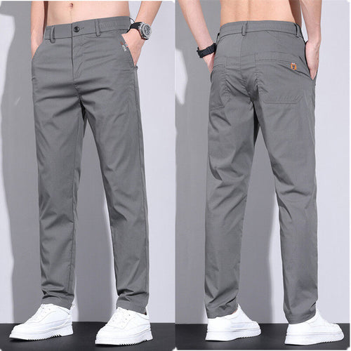 Herren modische Chino-Hose mit elastischem Bund und praktischen Seitentaschen EB