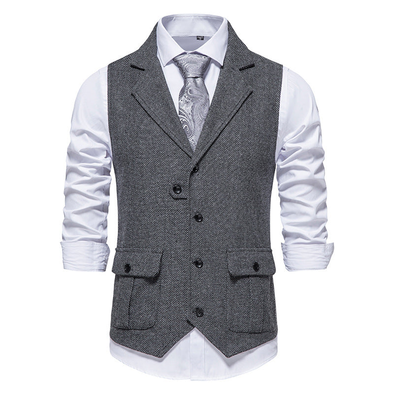 Herren Weste im klassischen Herringbone-Design EB