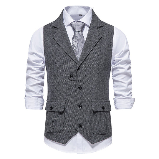 Herren Weste im klassischen Herringbone-Design EB