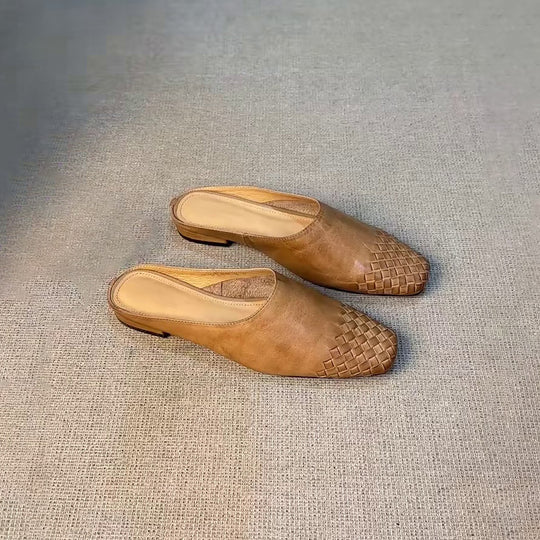 Damen Mules mit geflochtenem Design und bequemer Sohle EB