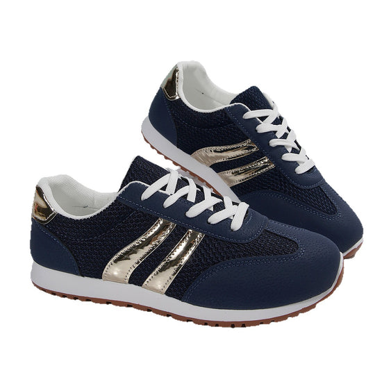 Damen Sportliche Sneakers mit metallischen Akzenten EB
