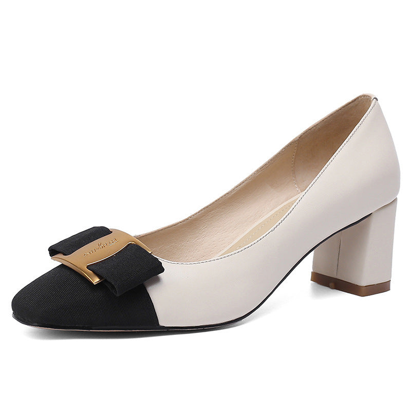 Damen elegante Pumps mit modischem Blockabsatz EB