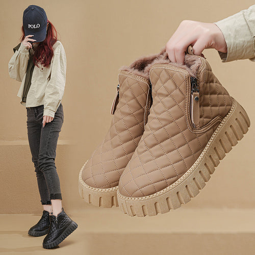 Damen Winterliche Stiefel mit isoliertem Innenfutter und praktischen Reißverschluss EB