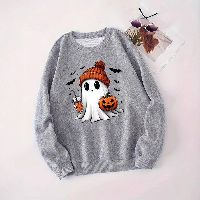 Damen Sweatshirt mit Halloween-Motiv EB
