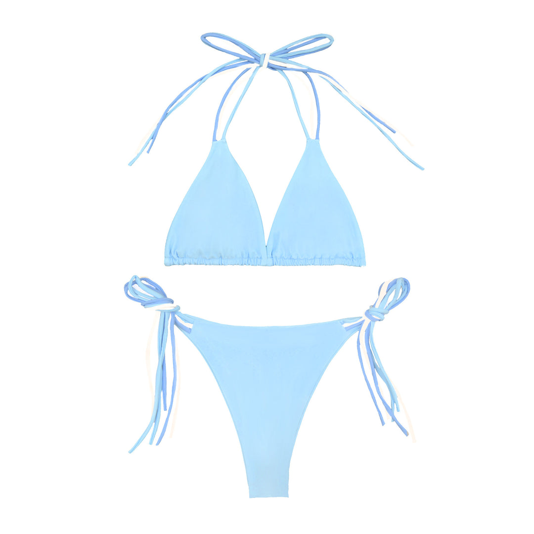 Damen Triangel-Bikini mit elegante Bindebänder EB