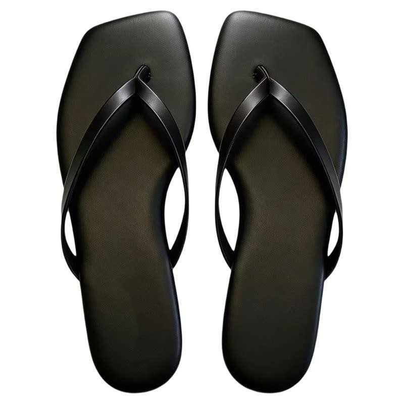 Damen modische Zehentrenner-Sandalen mit bequemem Fußbett EB