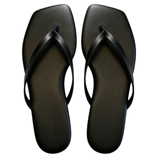 Damen modische Zehentrenner-Sandalen mit bequemem Fußbett EB