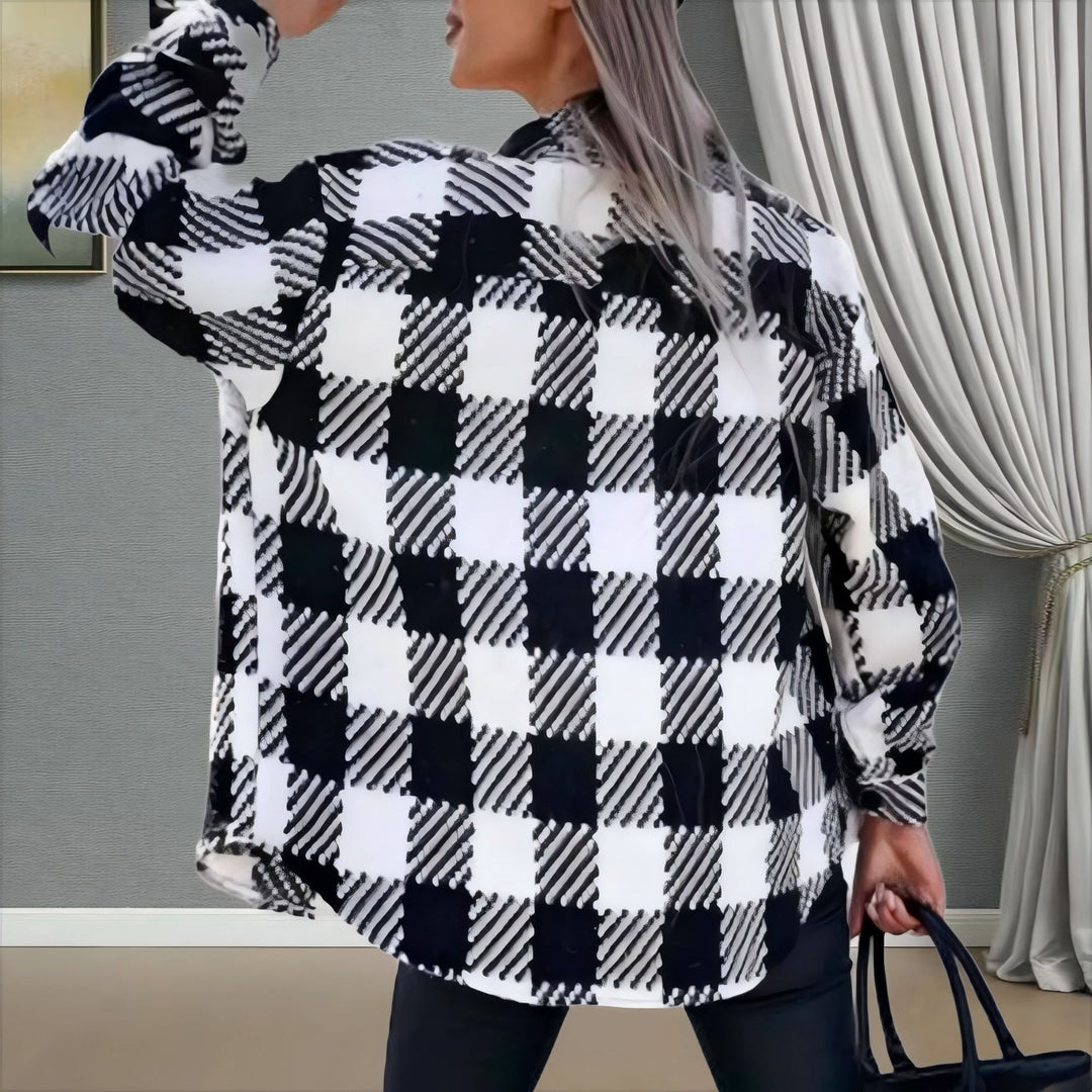 Damen Oversized Karobluse EB