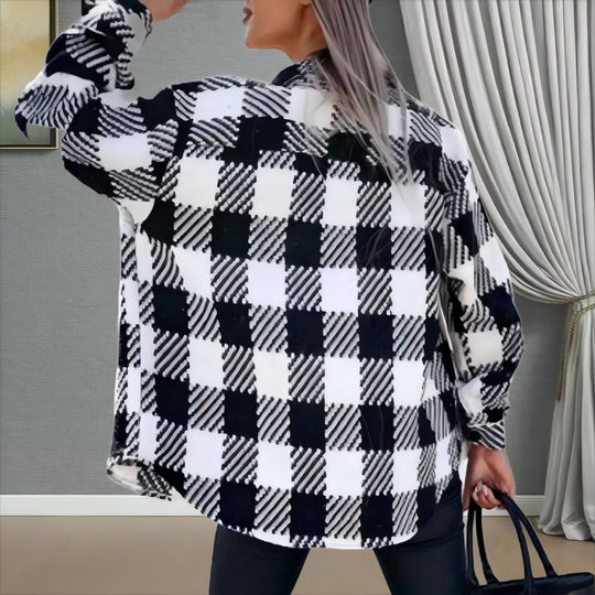 Damen Oversized Karobluse EB