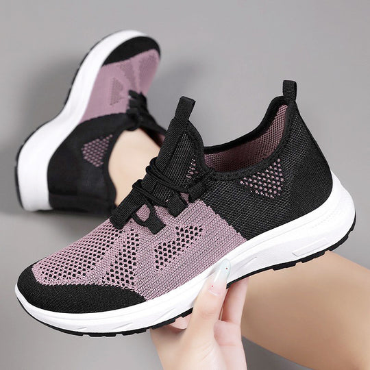 Damen Atmungsaktive und flexible Sport-Sneaker mit elastischem Schnürsystem EB