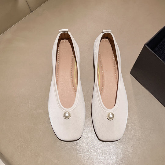 Damen modische Ballerinas mit glamourösem Schmuckdetail EB
