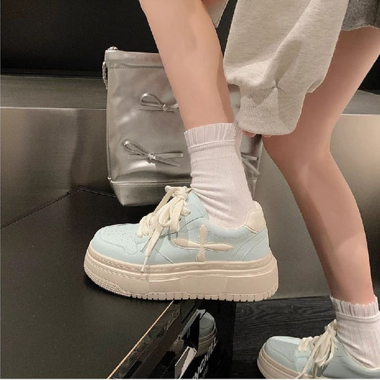 Damen modische Sneaker mit extrahoher Plattform und atmungsaktiver Oberfläche EB