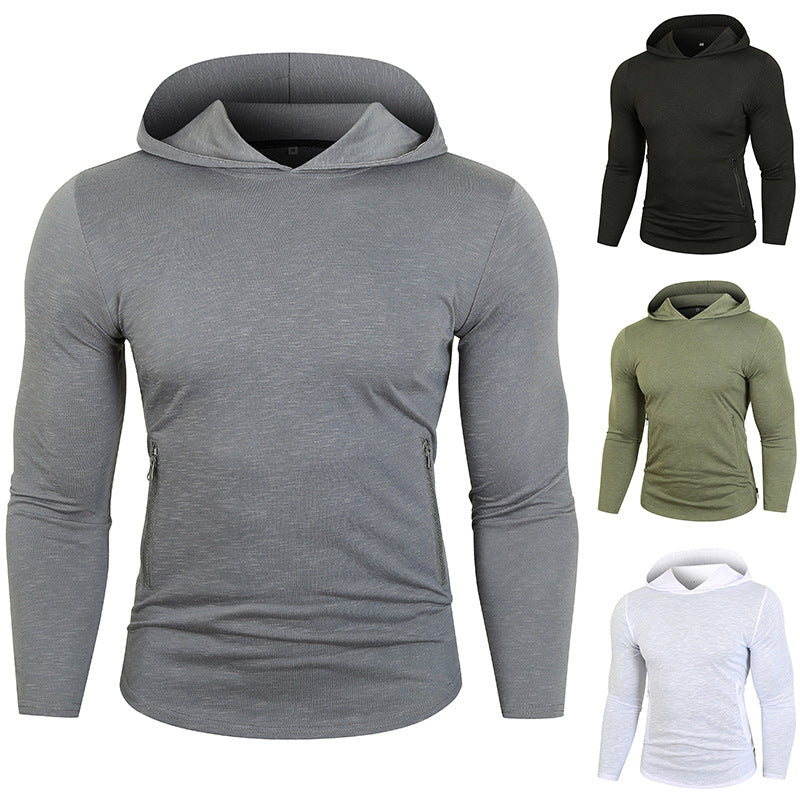 Herren Sportlicher Kapuzenpullover mit funktionalen Reißverschlusstaschen EB