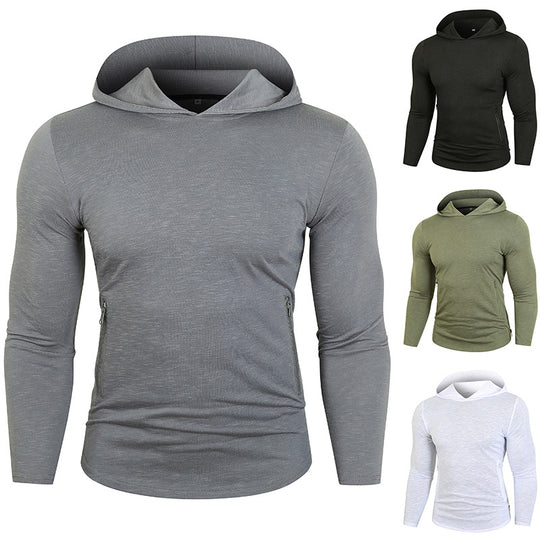 Herren Sportlicher Kapuzenpullover mit funktionalen Reißverschlusstaschen EB