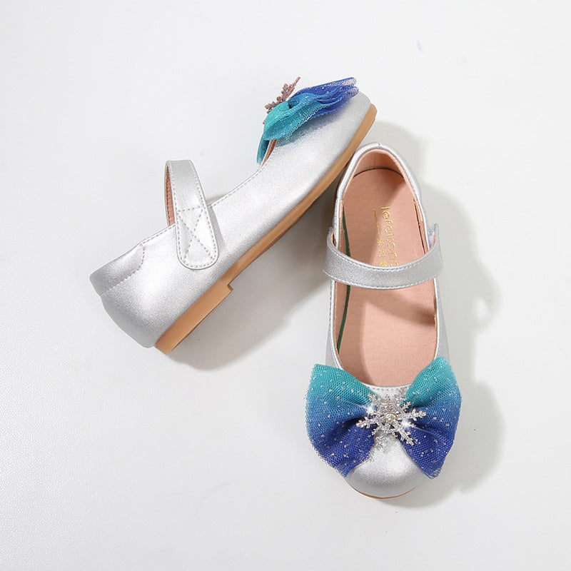 Mädchen Ballerinas mit glitzerndem Schleifen-Design EB