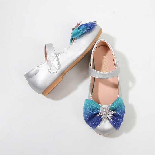 Mädchen Ballerinas mit glitzerndem Schleifen-Design EB