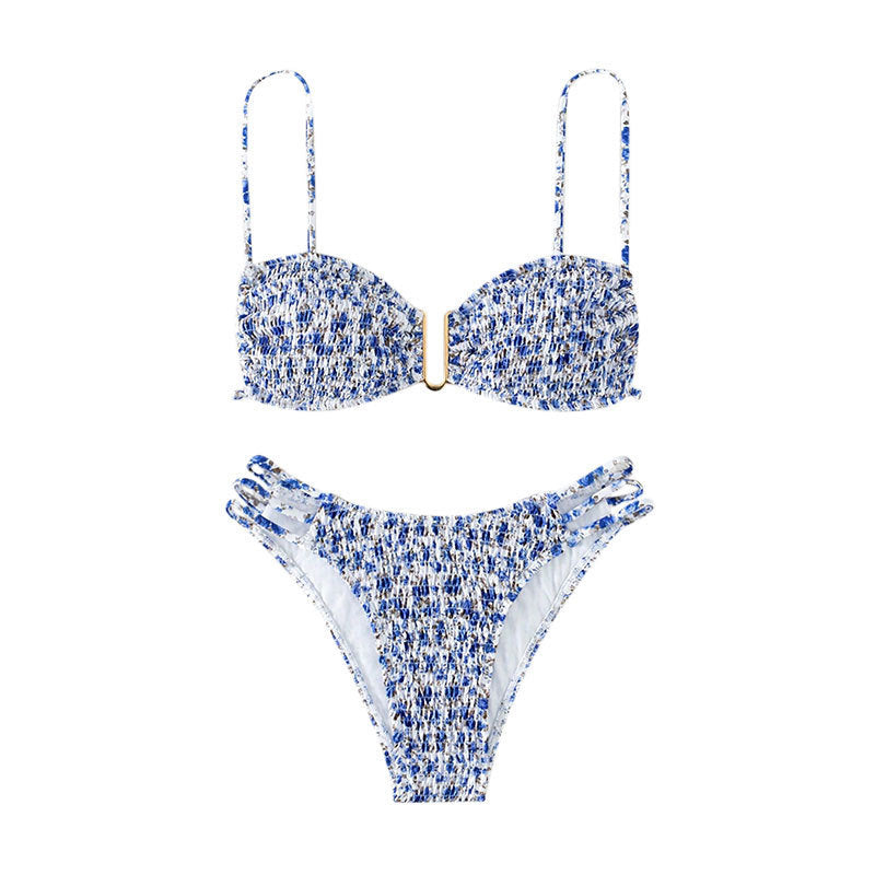 Damen Bikini-Set mit hochwertigem Rüschendesign und verstellbaren Trägern EB